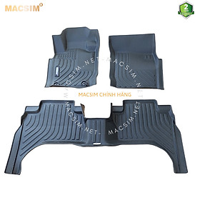 Thảm lót sàn xe ô tô Mitsubishi Triton 2016- 2023+ Nhãn hiệu Macsim chất liệu nhựa TPE cao cấp màu đen