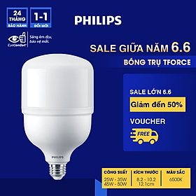 Bóng đèn Philips trụ TForce siêu sáng (25W,35W,45W, 50W) - Ánh sáng trắng 6500K (01 bóng)