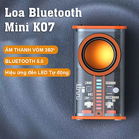 Loa bluetooth mini K07, âm thanh vòm 360 độ- D1475