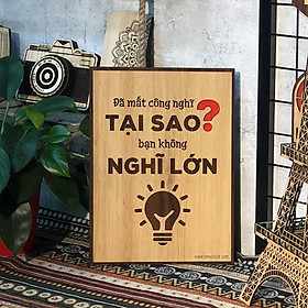Mua TRANH ĐỘNG LỰC. Tranh gỗ 2 màu tương phản  treo văn phòng tạo động lực làm việc. PMV-TDL003
