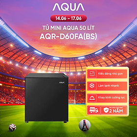 Tủ lạnh Aqua 50 lít AQR-D60FA(BS) - Freeship toàn quốc - Hàng chính hãng
