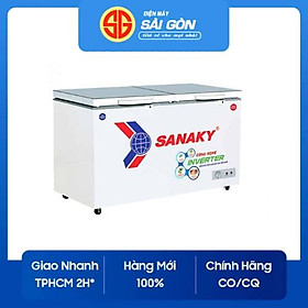 Tủ đông mát SANAKY INVERTER 230 lít VH-2899W4K ĐỒNG (R600A) (kính cường lực)