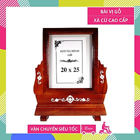 Mua Khung hình thờ cúng gỗ xà cừ ốc sơn mài cao cấp hoa văn chạm khắc - Nhiều cỡ