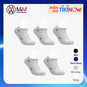 Hình ảnh Combo 5 Đôi Tất Nam Vớ Nam Cổ Ngắn Lịch Lãm, Sang Trọng, Chất Liệu Sợi Cotton Co Giãn 4 Chiều Cao Cấp, Chống Hôi Chân  MRM FASHION (Cùng Màu)