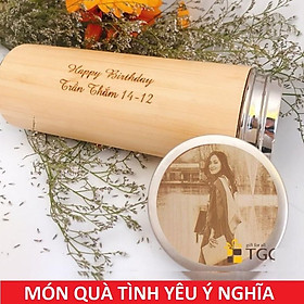 Mua Bình Giữ Nhiệt Vỏ Tre Khắc Theo Yêu Cầu