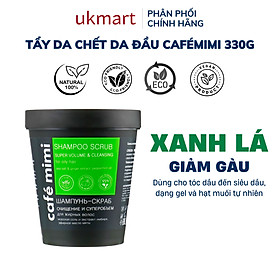 Dầu Gội Tẩy Tế Bào Chết Da Đầu Cafe Mimi Shampoo Scrub 330g Làm Sạch Sâu, Làm Phồng Chân Tóc, Hỗ Trợ Mọc Tóc