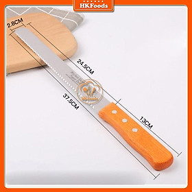Mua Dao Cắt Bánh Mì Tay Cầm Gỗ Lưỡi 25cm