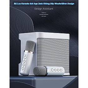 Bộ Loa Karaoke mini tích hợp 2micro Không Dây WooferSilver Design