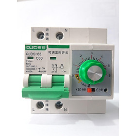 Mua công tắc hẹn giờ  tắt đếm ngược công suất lớn 32A 63A QJC tối đa 60 phút núm điều chỉnh xanh aptomat hẹn giờ