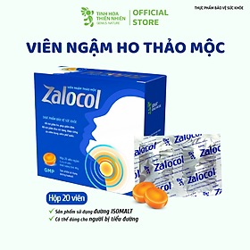 Viên ngậm thảo mộc Zalocol Hỗ trợ giảm ho, giảm đờm, giảm đau rát họng, khản tiếng do viêm họng, viêm phế quản - Genat - Tinh Hoa Thiên Nhiên