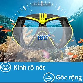 Mặt nạ lặn biển Legaxi kính cường lực an toàn ngăn nước giảm hấp hơi