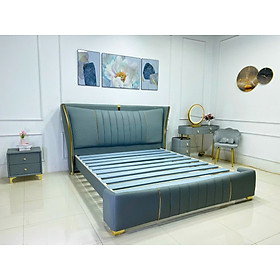 Giường nhập khẩu Tundo 1m8 x 2m Tặng kèm Tủ đầu giường cùng màu