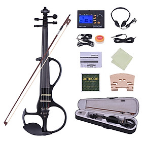 Đàn Violin Điện Ammoon Màu Đen Mun (4/4)