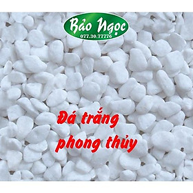 Mua 0 5kg đá trắng trang trí mặt chậu size nhỏ đá phong thủy non nước