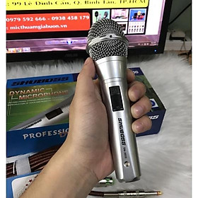 Mua Micro có dây hát karaoke gia đình SHUBOSS SM3000 cao cấp hút âm tốt làm bằng kim loại sáng bóng chắc chắn
