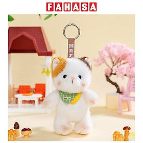 Móc Khóa Bông Gấu Đeo Khăn Caro 15 cm - ZooZoo 1512026 - Mèo