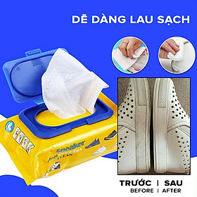 Giấy lau giày thể thao cho nam và nữ  bịch 30 tờ ,tiện lợi siêu sạch vệ sinh giày nhỏ gọn dễ dàng mang theo 