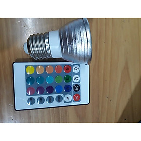 Mua COMBO 1 Bóng Đèn Led Búp 3W Đổi Màu 3D Có Remote Điều Khiển Từ Xa