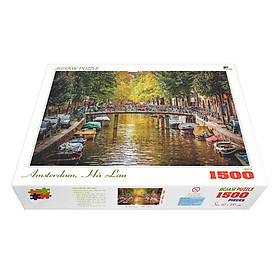 Bộ tranh xếp hình cao cấp 1500 mảnh – Amsterdam, Hà Lan (60x100cm)
