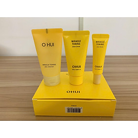 Bộ dưỡng ẩm sáng da căng bóng OHUI Miracle Toning 3pcs set