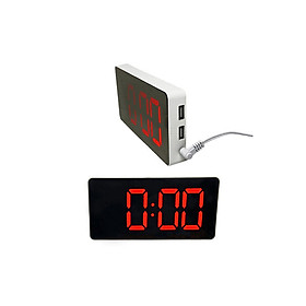 Đồng hồ màn hình LCD đề bàn, có đèn, cắm sạc USB -giao màu ngẫu nhiên
