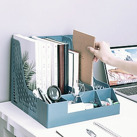 giá kệ đựng tài liệu 3 ngăn 4 ô - để bàn kệ xéo nhựa đựng hồ sơ tiện lợi