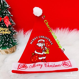 Nón Noel Giáng Sinh Cho Trẻ Nón Noel Vải Nhung - Ảnh Shop Chụp