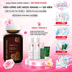Viên uống Sắc Ngọc Khang ++ (120 viên) dòng cao cấp giúp chống lão hóa, giảm nám sạm và cân bằng nội tiết tố