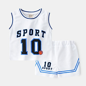 Bộ ba lỗ bóng rổ SPORT chất thông hơi cho bé 8-18kg QATE572