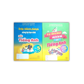 Sách - Combo Ôn tập kiểm tra đánh giá năng lực học sinh môn tiếng anh lớp 5 học kì 1 + 2