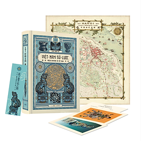 (Bìa cứng, có áo quà tặng kèm gồm bản đồ, bookmark và bộ postcard 8 tấm) VIỆT NAM SỬ LƯỢC (ẤN BẢN KỈ NIỆM 100 NĂM XUẤT BẢN LẦN ĐẦU)– Trần Trọng Kim_ Đông A – NXB Văn Học
