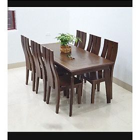 Bộ bàn ăn 6 ghế gỗ sồi mầu óc chó MS 8.9