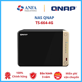 Thiết bị lưu trữ Nas QNAP, Model: TS-664-4G - Hàng chính hãng