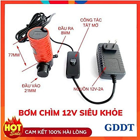 Mua Máy bơm nước chìm mini 12V - 2A  Bơm dùng cho cắt rãnh tường