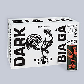 Thùng Rooster Beers Dark (Bia Gà) 24 Lon (330ml/Lon)