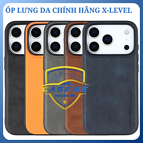 Ốp lưng da dành cho iPhone 17, iPhone Air, iPhone 17 Pro, iPhone 17 Pro Max hiệu X-Level – Mỏng 1.5mm, chống sốc, chống vân tay - Hàng Chính Hãng