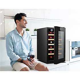 Hình ảnh Tủ Vang 18 ngăn 46L JC-46AW Freestanding Wine Fridge with interior LED Light 12-18°C