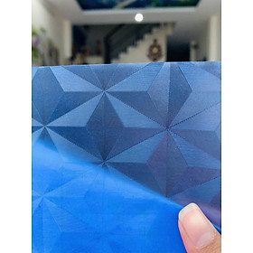 Mua Decal dán kính mờ hình thoi mà xanh dương có sẵn keo - decal dán cửa kính văn phòng - decal dán cửa sổ Bibin