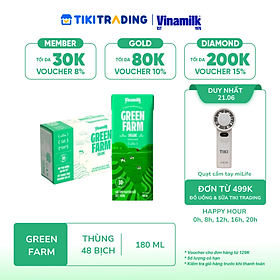 Thùng 48 hộp Sữa Tươi Tiệt Trùng Vinamilk Green Farm Organic 180ml
