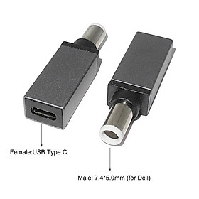 Đầu chuyển USB Type-C sang đầu DC laptop PD 100W phiên bản nhôm đúc