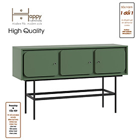 [Happy Home Furniture] SWEETY, Tủ lưu trữ 3 cửa mở - chân sắt, 136cm x 40cm x 82cm ( DxRxC), TCM_064