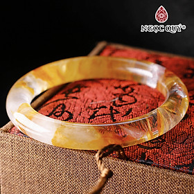 Vòng thạch anh ưu linh vàng cam liền khối mệnh hỏa thổ - Ngọc Quý Gemstones