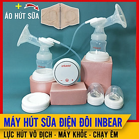 Máy Vắt Sữa Mẹ Bằng Điện Đôi Inbear Extra (IBE-9100) + Tặng Kèm Áo Hút Sữa Rảnh Tay - Máy Hút Sữa Điện Đôi Lực Hút Vô Địch, Kích Sữa Về Nhanh, Hút Êm Không Đau Rát