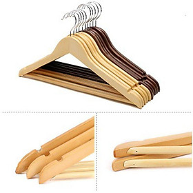Mua MÓC GỖ TREO QUẦN ÁO TAM GIÁC MÀU VÀNG  NÂU CÓ THANH NGANG TREO ÁO NAM NỮ - MẮC TREO SHOP THỜI TRANG