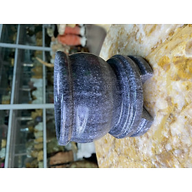Mua Lư Hương  Bát Hương  Bát Nhang Trang Trí Bàn Thờ Đá Cẩm Thạch Đen - cao 11.5cm