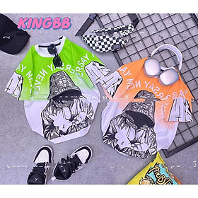 Áo thun bé trai áo hiphop bé trai phối đồ phong cách size 10-60kg chất cotton mềm mát mẫu chuyển màu lạ