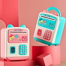Mua Két Sắt Tai Mèo Cảm Ứng Vân Tay Piggy Bank Có Quai Sách