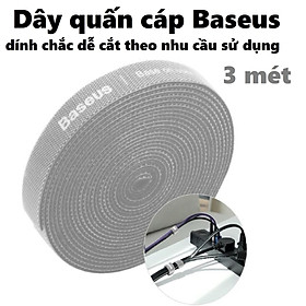 Dây quấn cáp Baseus dài 1m/ 3m dính chắc dễ cắt theo nhu cầu _ Hàng chính hãng