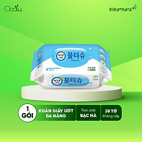Giấy Ướt KLEANNARA Tinh Chất Bạc Hà 30 Tờ