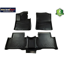 Thảm lót sàn xe ô tô Kia Sorento 2021- (2 hàng ghế) Nhãn hiệu Macsim chất liệu nhựa TPE cao cấp màu đen